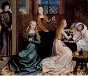 Master of the Legend of St. Lucy De liefdadigheid van de H. Nicolaas als jongeman. Germany oil painting artist